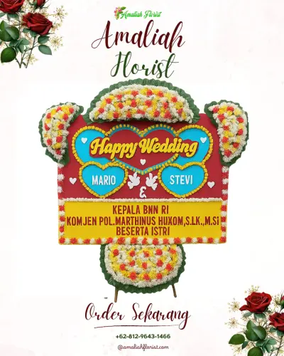 Karangan Papan Bunga Pernikahan di Panyingkiran